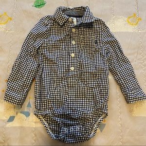 OshKosh gingham shirt onesie
